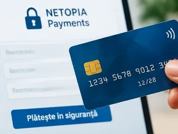Plata cu cardul bancar pe pagina securizată NETOPIA Payments